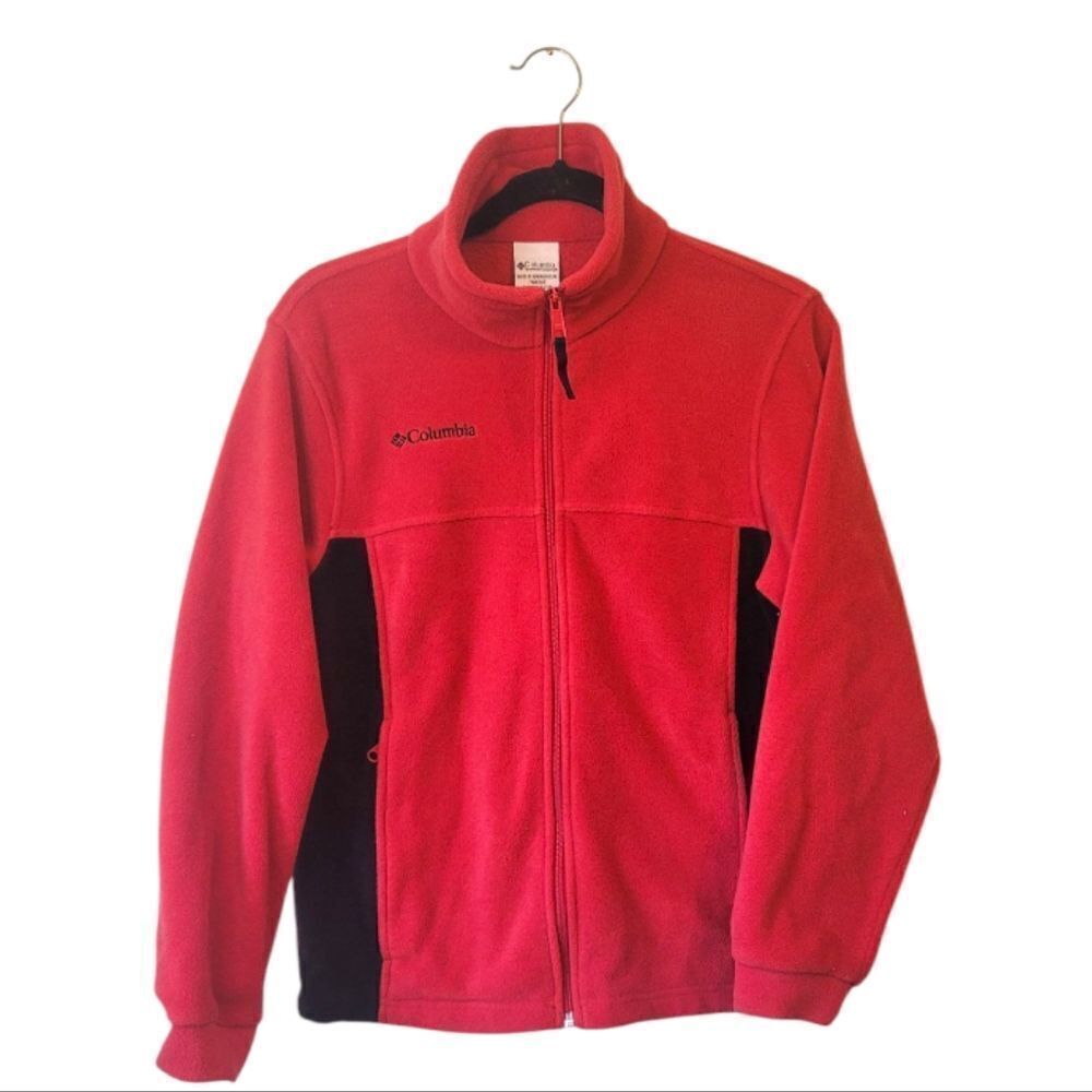 Columbia Youth Y2K Red And Black Full Zip Jacket Size 14/16 2004